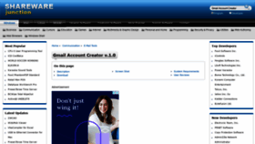 What Gmail-account-creator.sharewarejunction.com website looked like in 2019 (4 years ago)