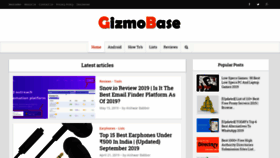 What Gizmobase.com website looked like in 2019 (4 years ago)