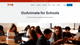What Goanimate4schools.com website looked like in 2019 (4 years ago)