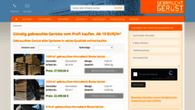 What Gebraucht-geruest.de website looked like in 2019 (4 years ago)