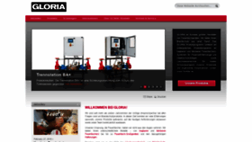 What Gloria.de website looked like in 2019 (4 years ago)