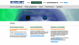 What Gyor.net website looked like in 2019 (4 years ago)
