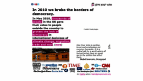 What Giveyourvote.org website looked like in 2019 (4 years ago)