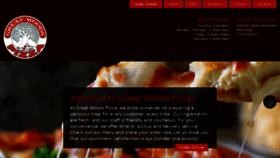What Greatwoodspizza.com website looked like in 2019 (4 years ago)