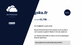 What Goku.fr website looked like in 2019 (4 years ago)