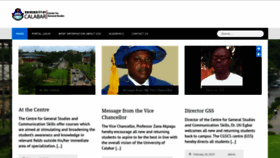 What Gss.unical.edu.ng website looked like in 2019 (4 years ago)
