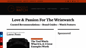 What Graciouswatch.com website looked like in 2019 (4 years ago)