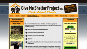 What Givemeshelterproject.org website looked like in 2019 (4 years ago)