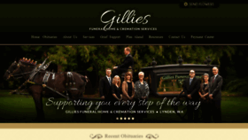 What Gilliesfuneralhome.com website looked like in 2019 (4 years ago)