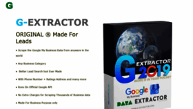 What G-extractor.com website looked like in 2019 (4 years ago)