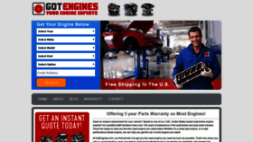 What Gotengines.com website looked like in 2019 (4 years ago)