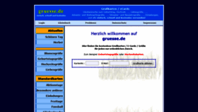 What Gruesse.de website looked like in 2019 (4 years ago)