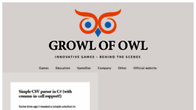 What Growlofowl.com website looked like in 2019 (4 years ago)