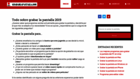 What Grabarlapantalla.com website looked like in 2019 (4 years ago)