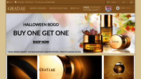What Gratiaecosmetics.com website looked like in 2019 (4 years ago)