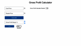 What Grossprofitcalculator.com website looked like in 2019 (4 years ago)