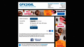 What Gpx2kml.com website looked like in 2019 (4 years ago)