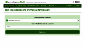 What Genealogiewerkbalk.nl website looked like in 2019 (4 years ago)