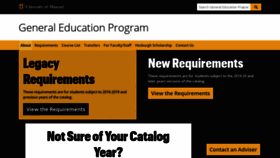 What Generaleducation.missouri.edu website looked like in 2019 (4 years ago)