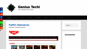What Geniustechi.com website looked like in 2019 (4 years ago)