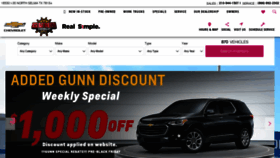 What Gunnchevrolet.com website looked like in 2019 (4 years ago)
