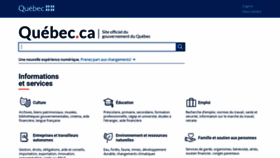 What Gouv.qc.ca website looked like in 2019 (4 years ago)