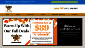 What Goldstarcooling.com website looked like in 2019 (5 years ago)
