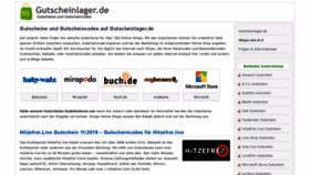 What Gutscheinlager.de website looked like in 2019 (4 years ago)