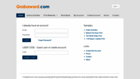 What Grabaword.com website looked like in 2019 (4 years ago)