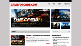 What Gameforcode.com website looked like in 2019 (4 years ago)