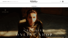 What Grimoire-onlineshop.com website looked like in 2019 (4 years ago)