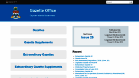What Gazettes.gov.ky website looked like in 2019 (4 years ago)