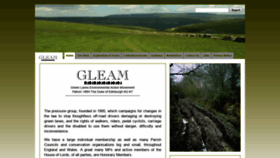 What Gleam-uk.org website looked like in 2019 (4 years ago)