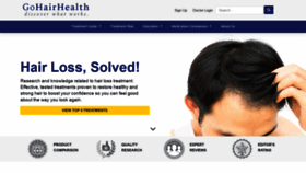 What Gohairhealth.com website looked like in 2019 (4 years ago)