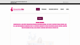 What Generationher.org website looked like in 2019 (4 years ago)