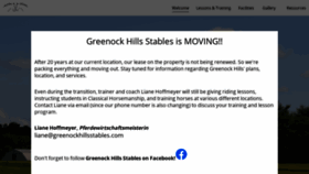 What Greenockhillsstables.com website looked like in 2019 (4 years ago)