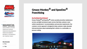 What Greasemonkeyfranchise.com website looked like in 2019 (4 years ago)