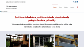 What Gszasklenie.sk website looked like in 2019 (4 years ago)