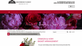 What Greenbrierfloral.com website looked like in 2019 (4 years ago)