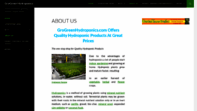 What Grogreenhydroponics.com website looked like in 2019 (4 years ago)