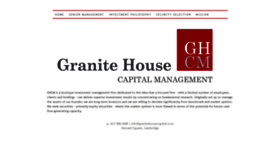What Granitehousecapital.com website looked like in 2019 (4 years ago)