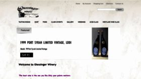 What Giessingerwinery.com website looked like in 2019 (5 years ago)