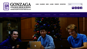 What Gonzaga.org website looked like in 2019 (4 years ago)