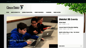 What Glencoeschools.org website looked like in 2019 (4 years ago)