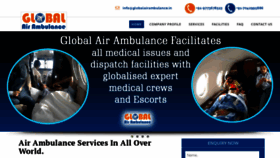 What Globalairambulance.in website looked like in 2019 (4 years ago)