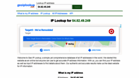 What Geoiplookup.net website looked like in 2019 (4 years ago)