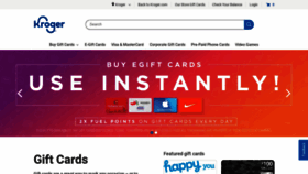 What Giftcards.kroger.com website looked like in 2020 (4 years ago)