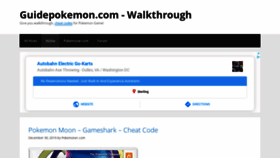 What Guidepokemon.com website looked like in 2020 (4 years ago)