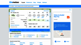 What Gismeteo.pl website looked like in 2020 (4 years ago)
