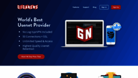 What Giganews.com website looked like in 2020 (4 years ago)